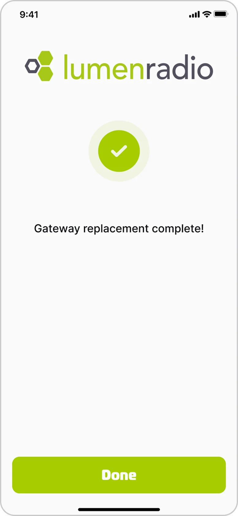 Gateway replacement complete